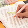 4pcs/set Pastel Highlighter Pen Set Colored Markers Cute Aesthetic Stationery for Kids Office School Supplies