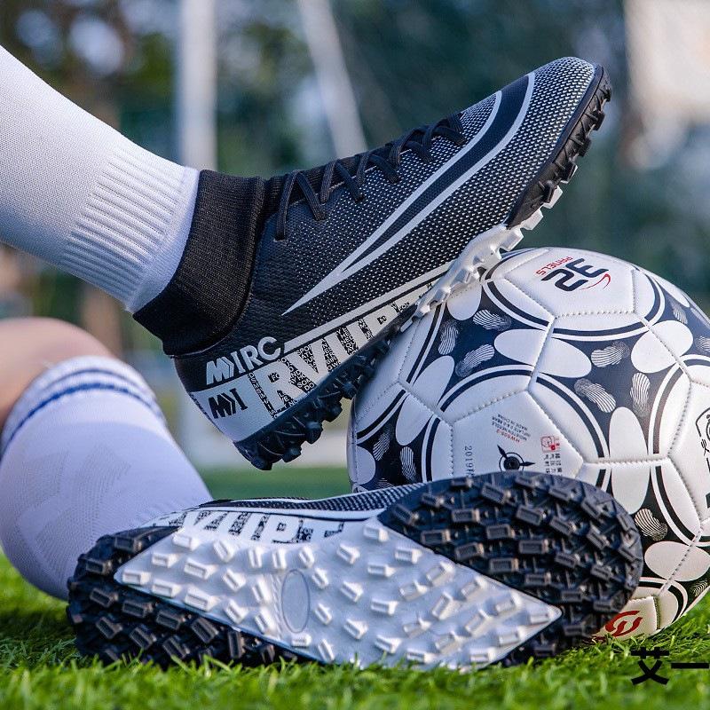 

Football shoes high 2025 autumn new fly-woven socks sneakers 35