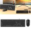 Corded Keyboard and Mouse Corded Keyboard and Mouse Combo USB Keyboard and Mouse Set for School Office Business Gaming