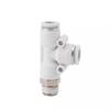 Pneumatic Quick Connect T-Type 3-Way Threaded Air Hose Connector (Sizes: 4, 6, 8, 10, 12-M5 01 02 03)