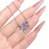 Clear Sky Retro Dreamy Blue Zircon Bow Necklace - S925 Silver, Full Diamond, Niche Girly Design