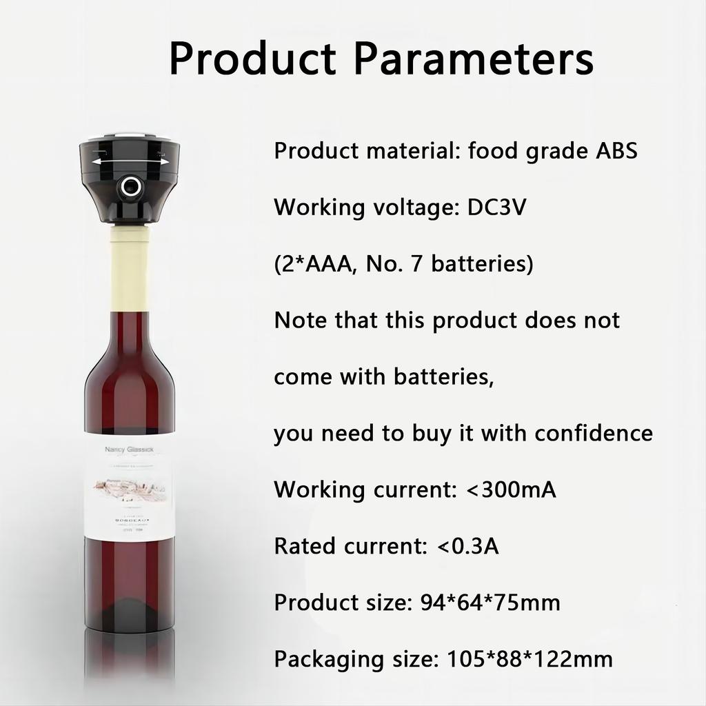 2024 Haushalt Mini Elektrische Ultraschall Bubbler Glas Dose Rotwein Bierflasche Tragbarer Weinbelüfter