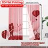 2D Flat Printing  2pcs Love In Air Minimalist Chic Curtains Versatile Durable Polyester Curtains Versatile All Perfect for