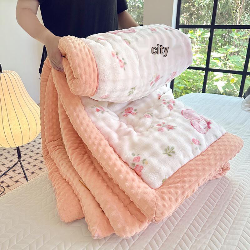 Yuanzhiwei Faux Rabbit Fur Velvet Quilt Blanket 200x230cm
