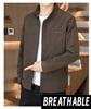 2025 Spring/Autumn Solid Stand-up Collar Casual Jacket for Men