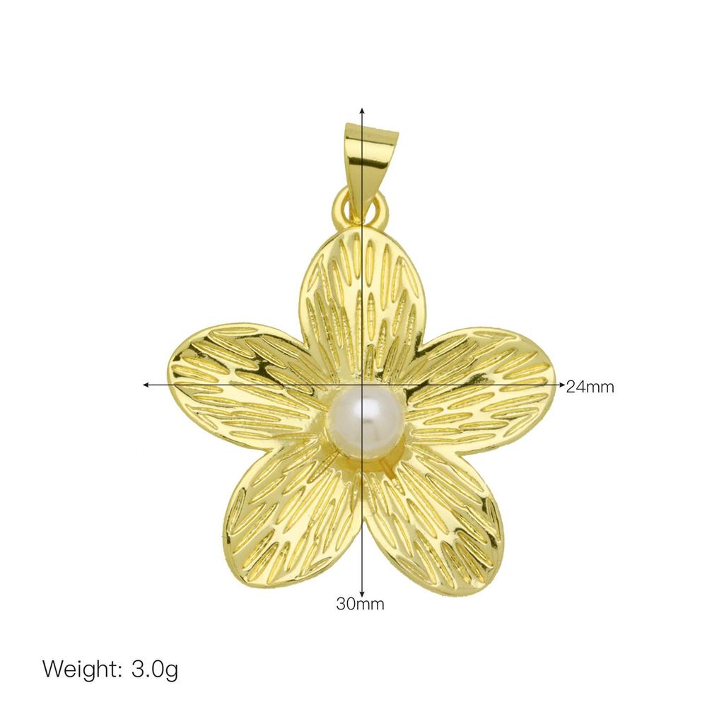 Personalized Light Luxury Copper Plated With Pearls, Heart-Shaped Love Bee Flower Necklace Pendant Accessories