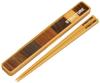 Skater Silver Ion Antibacterial Chopsticks and Chopstick Case Wood Made In ABC4AG Ag+ Set, 19.5cm, Grain, Brown, Japan,