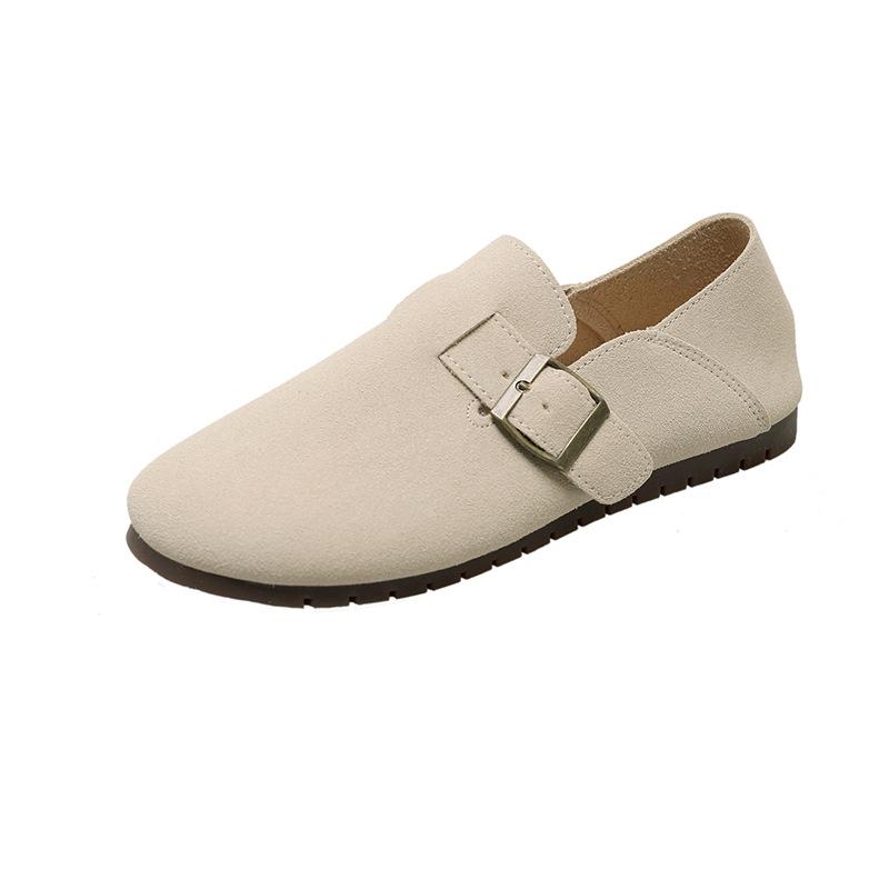 

Туфли на плоской подошве, новые весенне-осенние туфли Дуду, уродливые и милые туфли с мягкой подошвой для ленивых, ботинки Бокен для женщин, надеваемые на одну ногу 40 абрикосовый