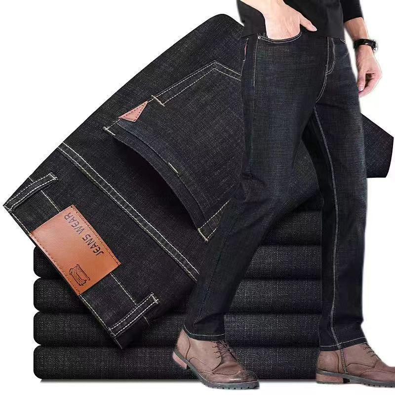 Men's Plus Size Loose Fit Straight Jeans - Durable Casual Wear