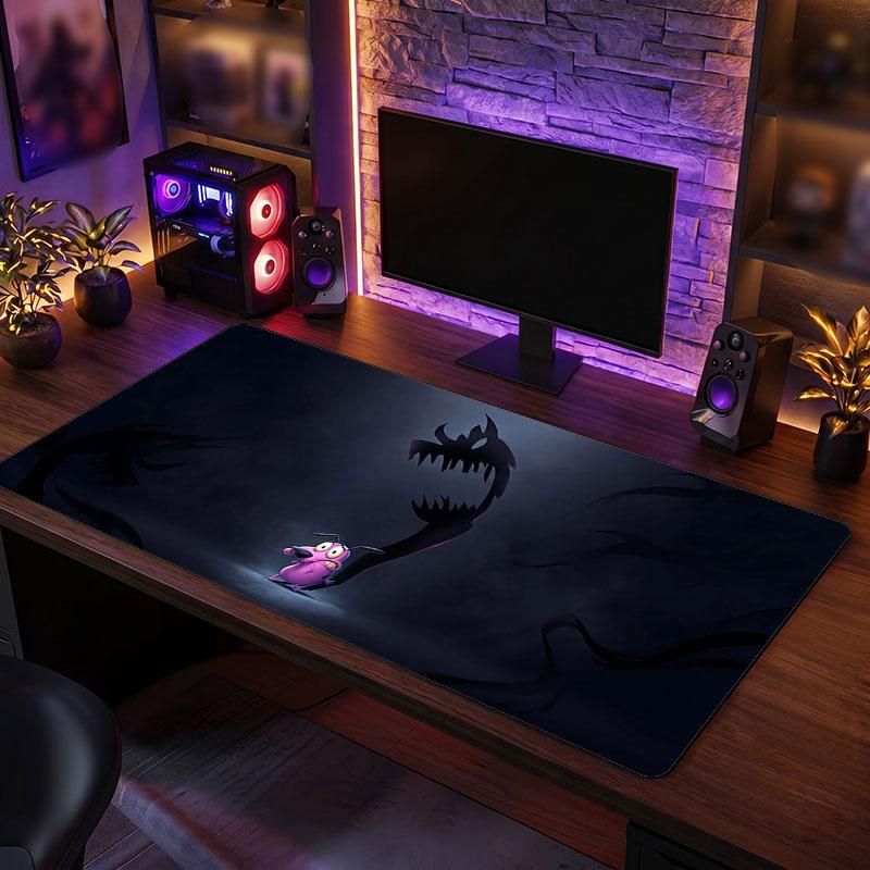 Big Mouse PadCourage the Cowardly Dog Extended Soft Desk Mat Gaming Office Computer Table Decor Mat