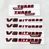 3D ABS Black Red Car Letters Logo V8 BITURBO Side Fender Badge Emblem Decal For Mercedes Benz AMG C63 E63S SL63 GLC63 G63 GLE63S