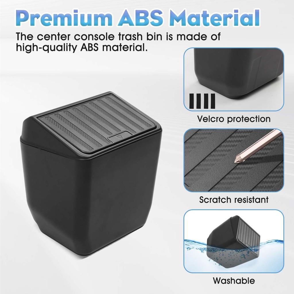 Shademax Rear Trash Can For Tesla Model Y Juniper 2026 2025 Center Console Organizer Backseat Storage Box Underseat Storage Tray Garbage Can Bin For