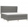 3128774 vidaXL Divan Bed with Mattress Dark Grey 160x200cm Fabric