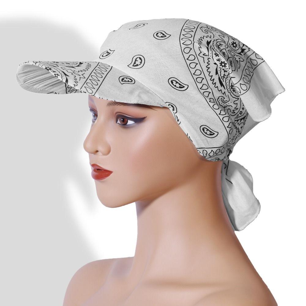 Módní široký okraj Baseballové čepice Šátek na hlavu Předvázaný Prodyšný Sluneční clona Turban Lehký Bandana Šátek Čepice Dámské Venkovní