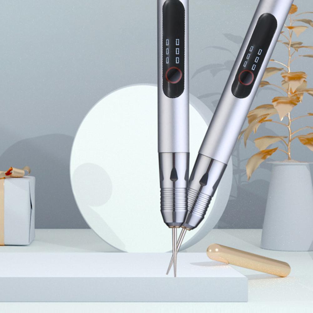 For DIY Crafts USB Engraving Pen Rotary Engraver White Lightweight Compact USB Rechargeable Three Speed Settings