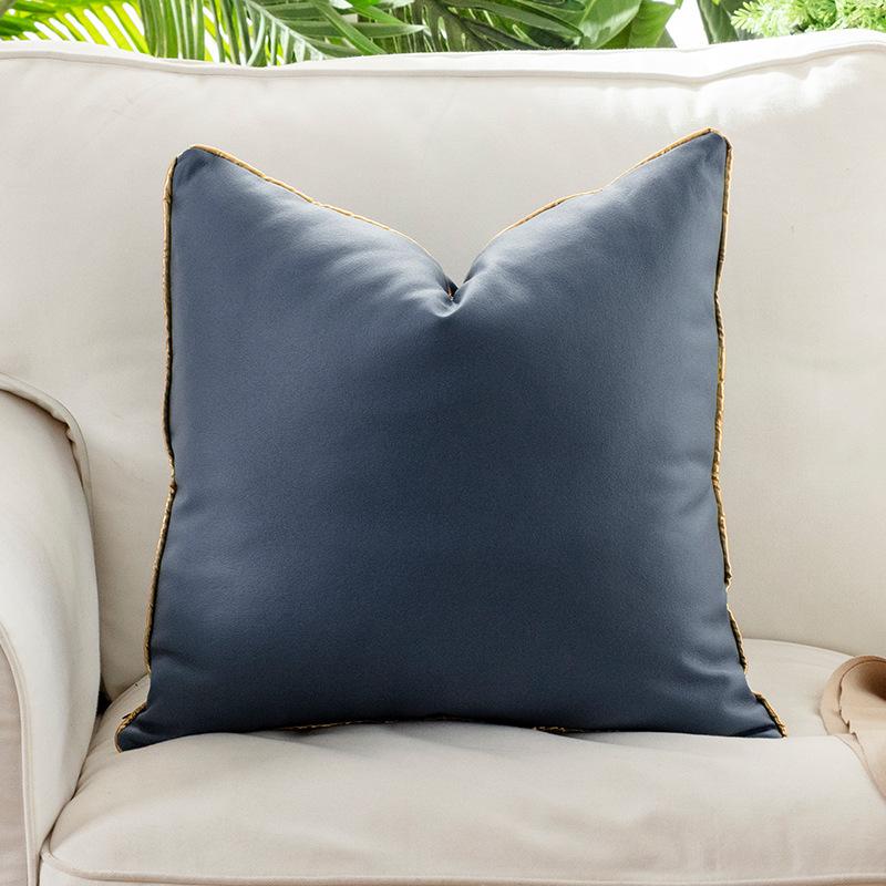 Technology Cloth Pillow Case Nordic Ins Living Room Sofa Pillow Imitation Leather Waterproof Pillow Sofa Cushion Pillow Case
