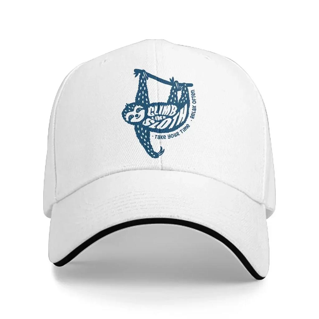 Mountain Climber Multicolor Hat Peaked Unisexs Cap Climb Like Sloth Personalized Visor Protection Hats
