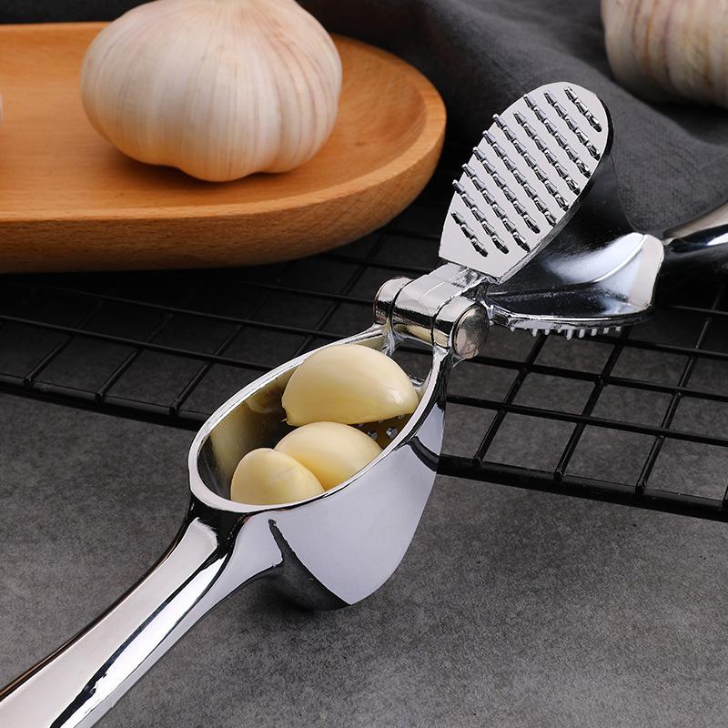 Zinc Alloy Garlic Press Manual Ginger Crusher Kitchen Tool Stainless Steel Peeler Mincer Gadget For Home Cooking Restaurant Use