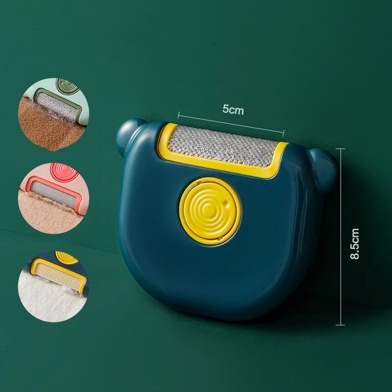 

Многофункциональная щетка для одежды «три в одном», мультяшная портативная электростатическая щетка для удаления волос, скребок для свитера, наклейка на вращающийся барабан темно-синий