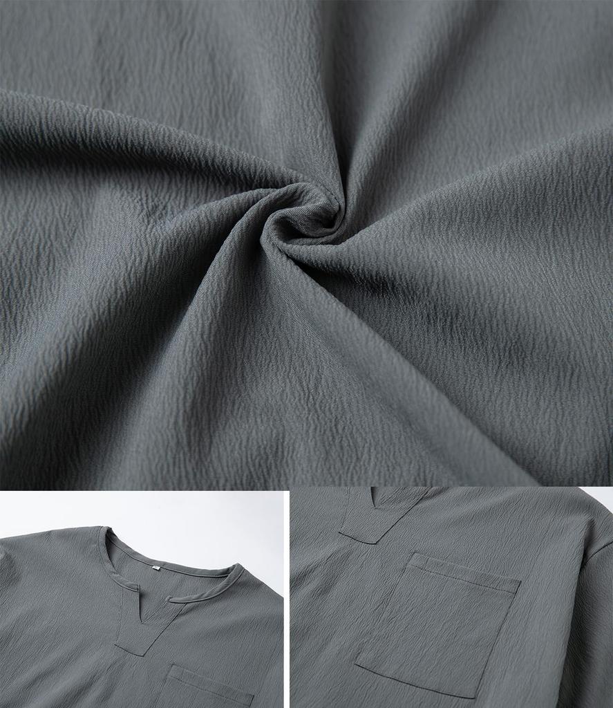 Set up for short top and bottom summer large loose 2XL [Atkata] men, summer, sleeve, set, loungewear, use, size, fitting, comfortable, grey,