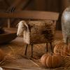 Country Cabin Decorative Objects Vintage Longhorn Bull/Sheep Sculpture Rustic Farmhouse Animal Figurine Western Style Unique Sculpture for