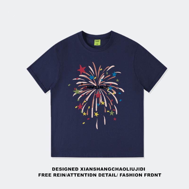 

Женская футболка больших размеров в американском стиле, свободного кроя, с коротким рукавом, 2025: Новый летний дизайн 3XL [145-160 lbs]