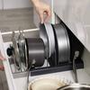 Expandable Pot Lid Holder Stainless Steel Dish Drying Rack Kitchenware Storage Rack  for Home