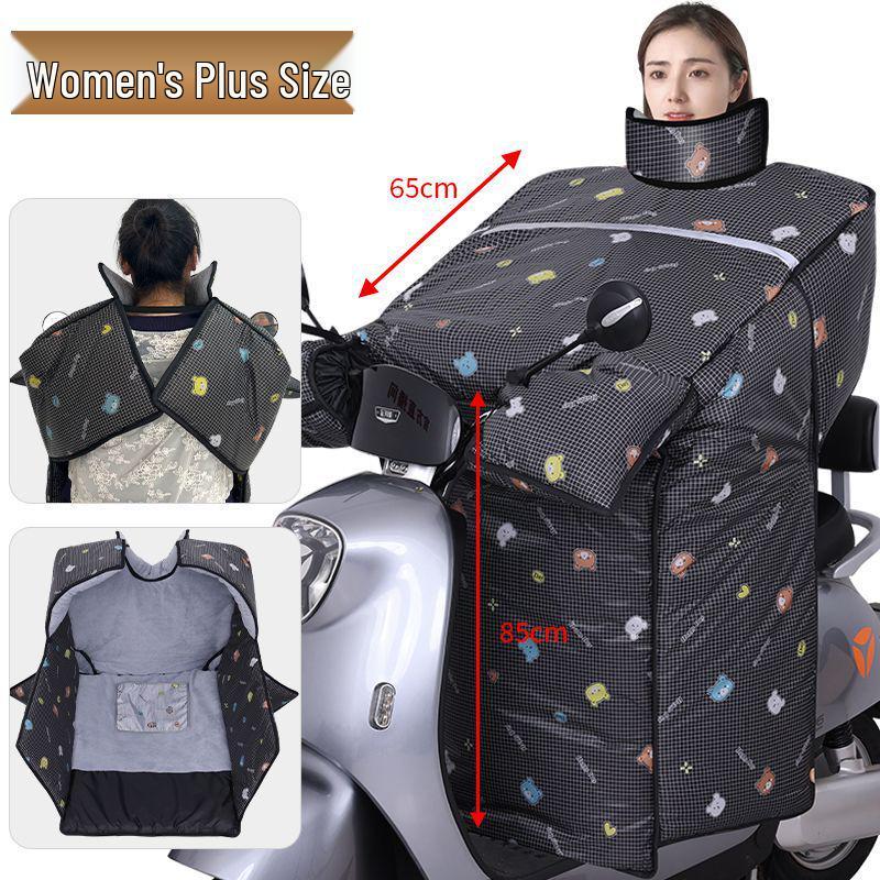Extra großer, fleecegefütterter, winddichter und wasserdichter Winterschutz für Dreirad/Motorrad