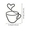 Wall Mounted Wall Hanging Decoration Coffee Cup Wall Iron Art  Home Interior