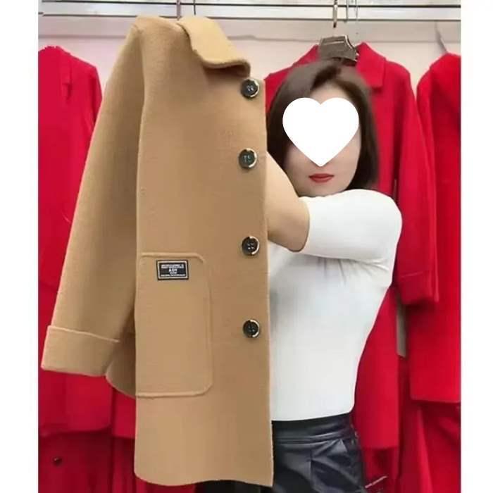 Damen Wollmantel Übergröße für Herbst & Winter - Vielseitige Oberbekleidung für mittlere und ältere Jahre