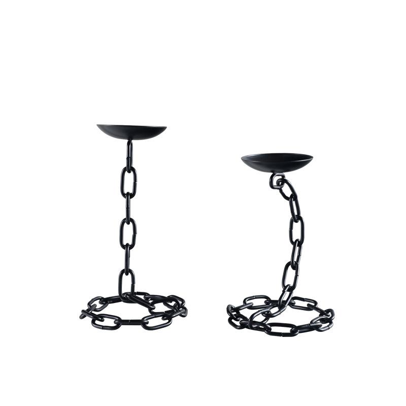 Metal Candle Holder Vintage Chain Candlestick Chain Candlestick Entangle Candle Stick Holder Home Decoration Accessories