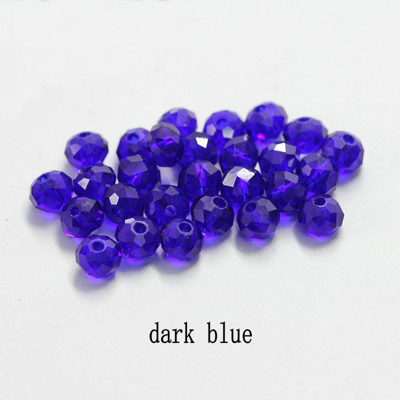 Big Sale 6-8mm Crystal Round Beads Colorful Charms Glass Loose Beads for Jewelry Making Necklace Bracelet Accessories