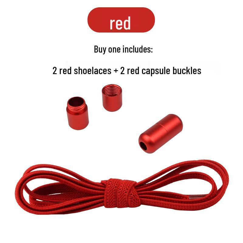Elastische Schnürsenkel ohne Binden mit Metallkapselverschluss für Erwachsene und Kinder