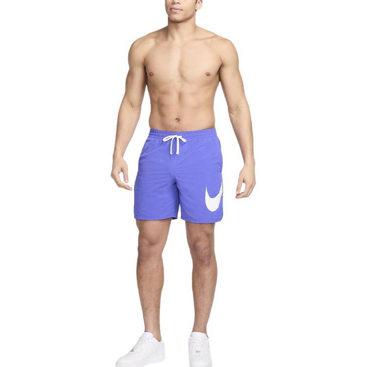 Nike Swim Logo Letter Print Lace-Up Casual Shorts Men shorts Violet NESSE506-504
