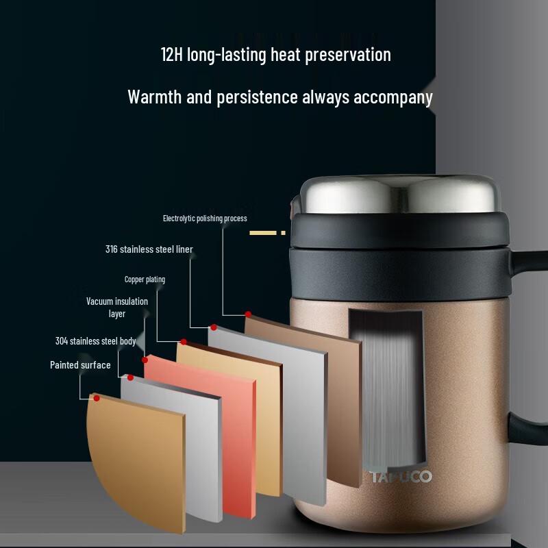 TAFUCO T6170 316 Stainless Steel Business Insulated Mug