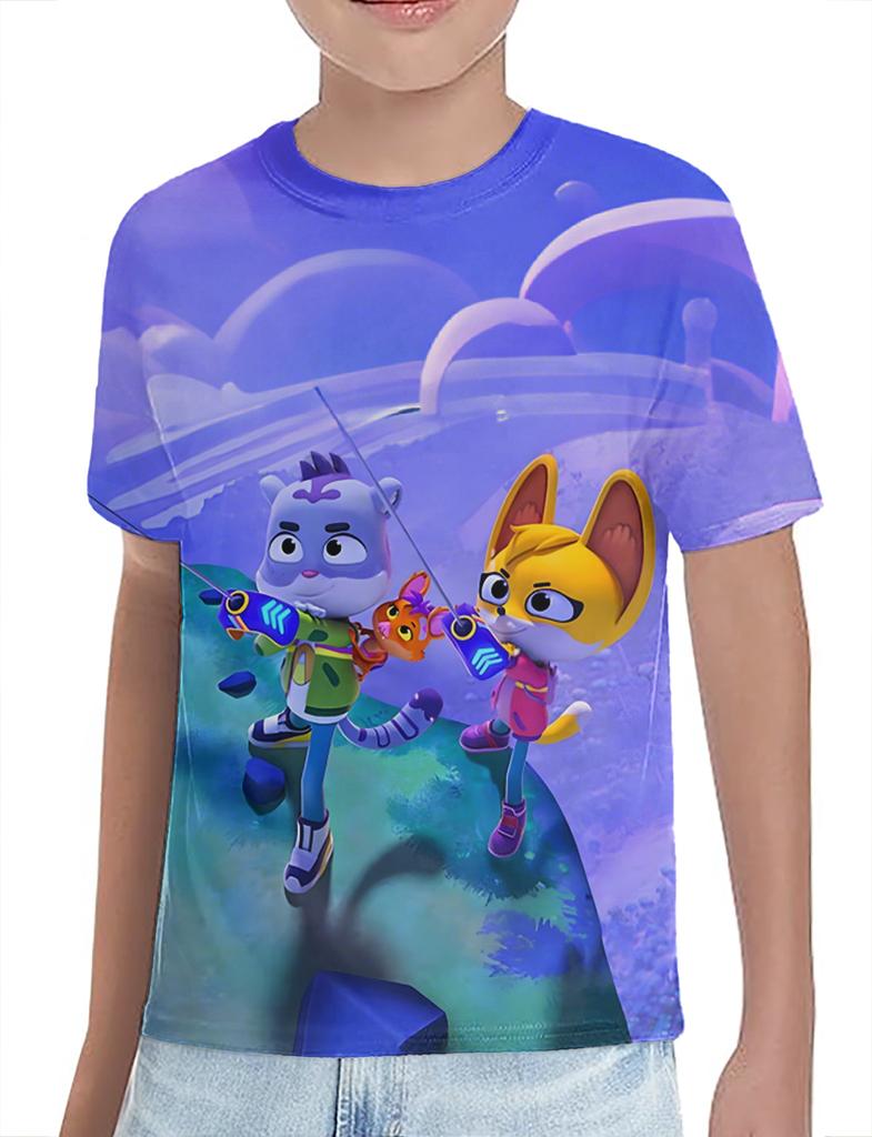 Summer 3DPrinting The Creature Cases Children's animated series Tops Anime T-shirt Sam Snow and Kit Casey Cartoon Print Casual   Cute T-shirt
