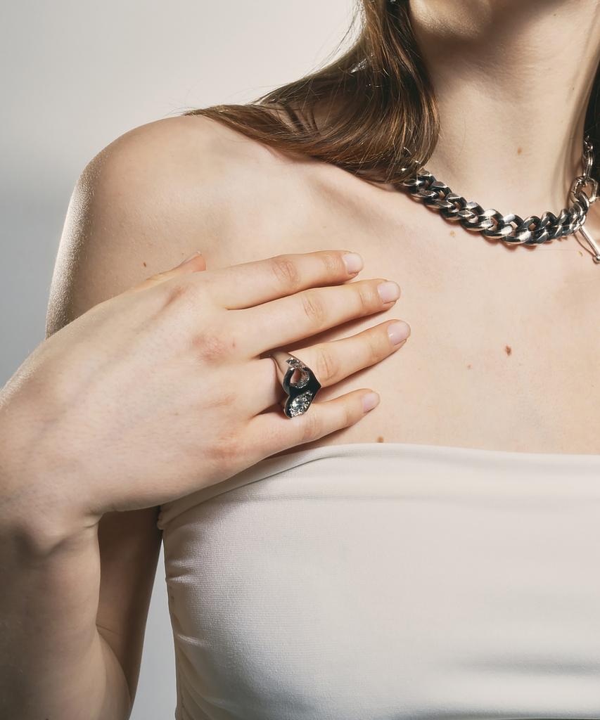 Sentiments No.307 [Silver] Heart Meteor Ring