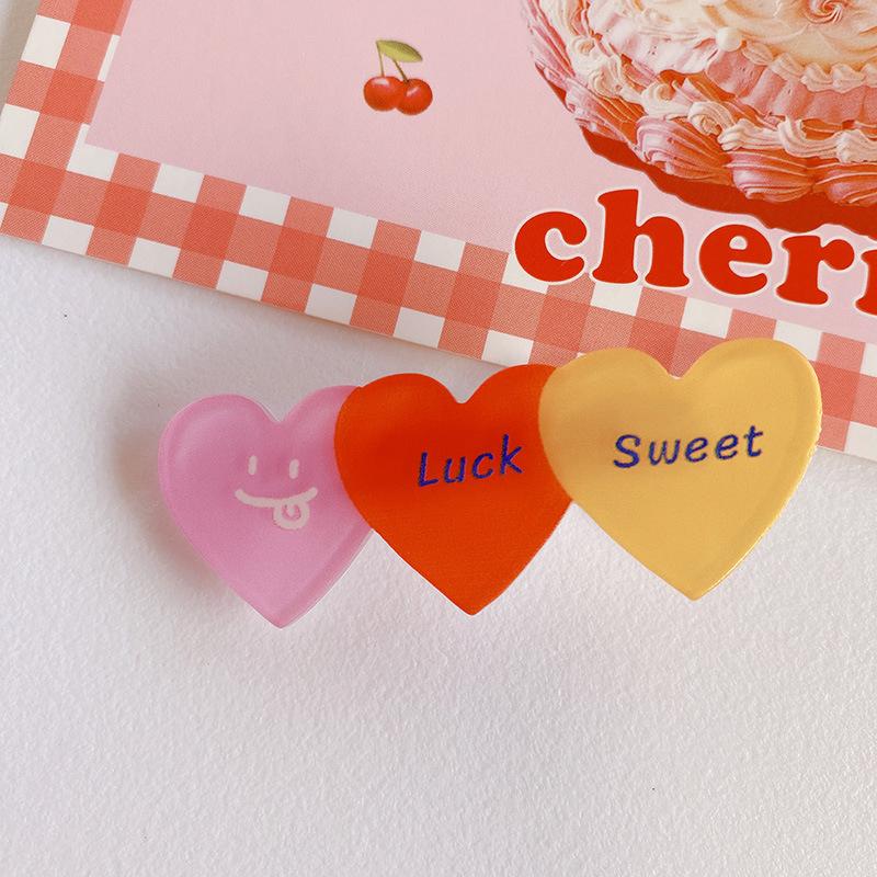 Süße süße Hunde-Haarnadel, Cartoon-Entenschnabel-Clip, Herz, Stern, Acryl, Pony, Haarspange, gebrochene Haarspange, All-Match-Haar-Accessoires