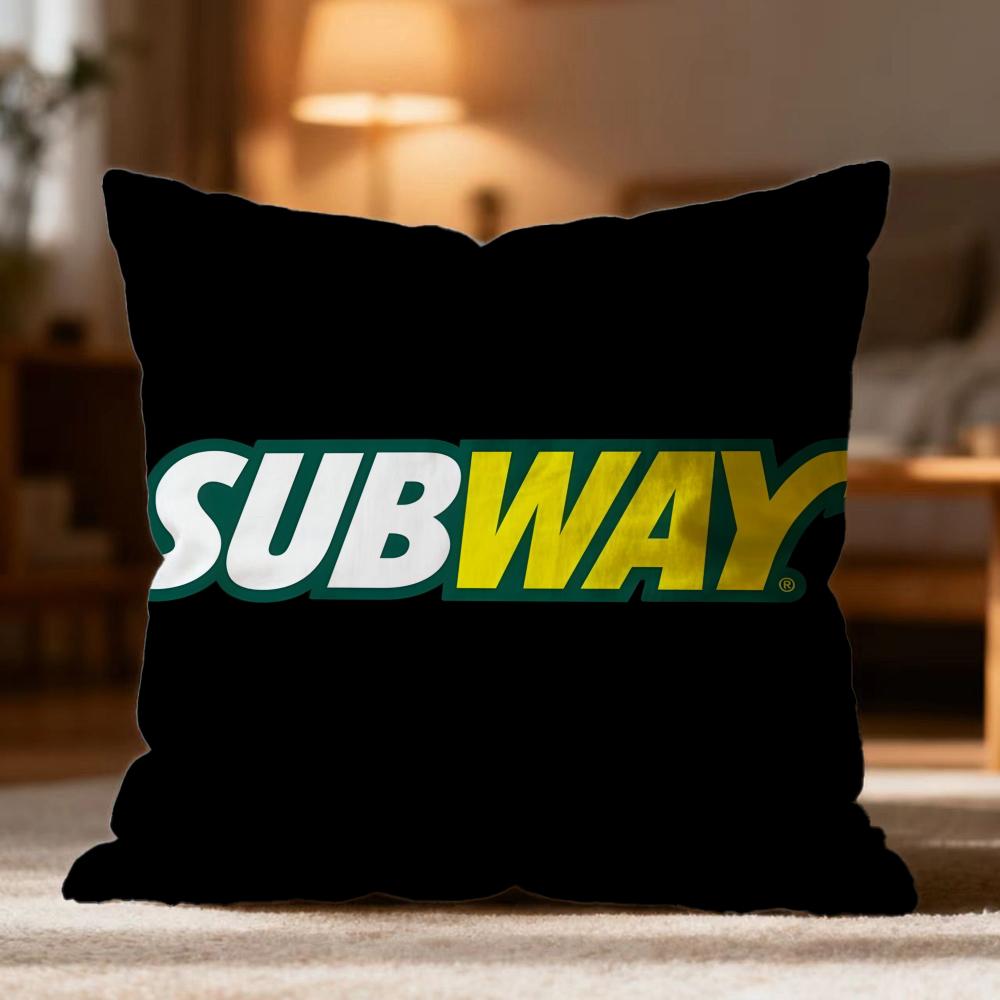 Fashion S-Ssubwayer Cushion Cover Soft Washable Pillow Case Multi-Scene for Couch Bed Travel Office Use