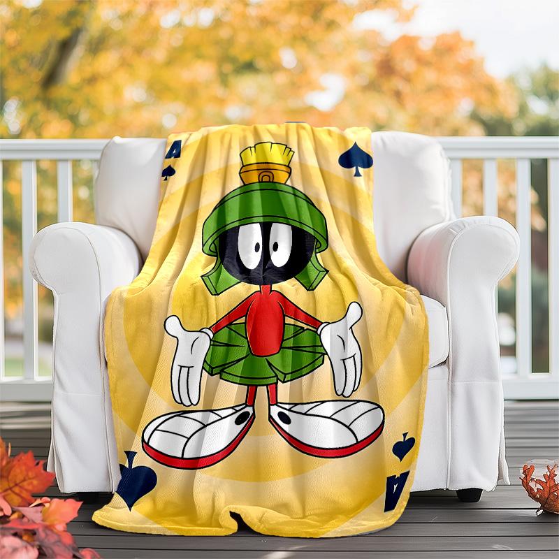 Marvin the Martian1 printed throw blanket—lightweight,soft,warm;versatile blanket for all seasons—perfect as &air-conditioning throw,nap blanket