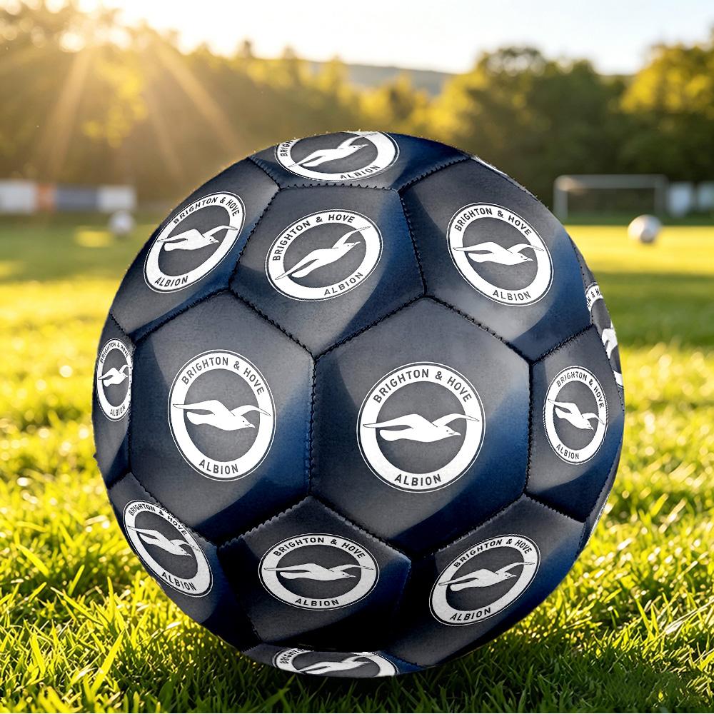 Brighton & Hove Albion FootballPrinted Size 5 Soccer Blbion Football, Anti Slip Adult Match Football Souvenir for Football Fans