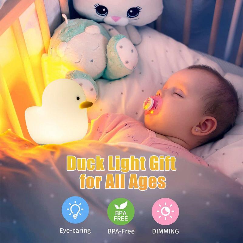 Cute Duck Led Night Light Children Bedside Energy Saving Dimmable Table Lamp Home Decoration Lamp