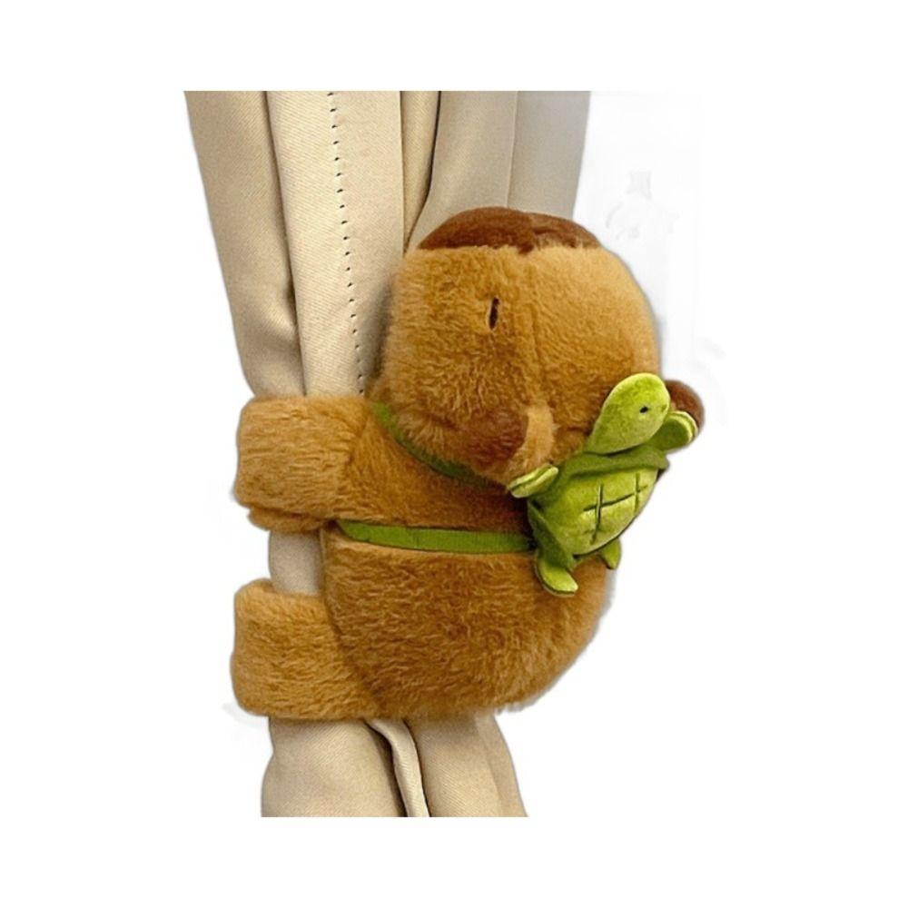 Kreativní roztomilý kapybara Clap Circle Zvířecí náramek Kreslený plácací náramky Dekorace do auta Plyšová hračka Náramek pro panenku Capybara
