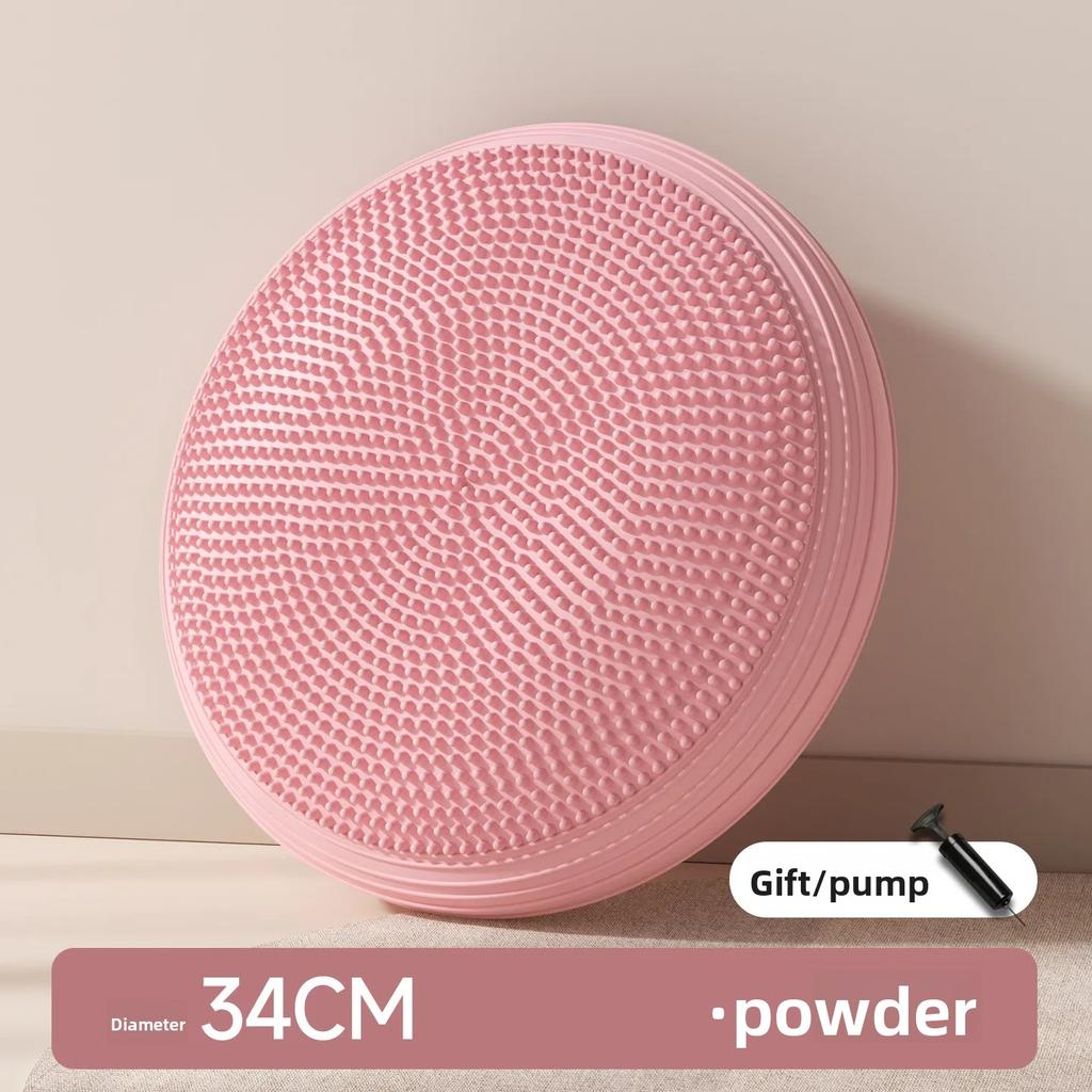 PVC Yoga Balance Pad with Inflatable Massage Cushion and Thickened Anti Burst Ball for Home Office Fitness Training