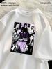 White Oversized T-shirt with Michael Jackson Print