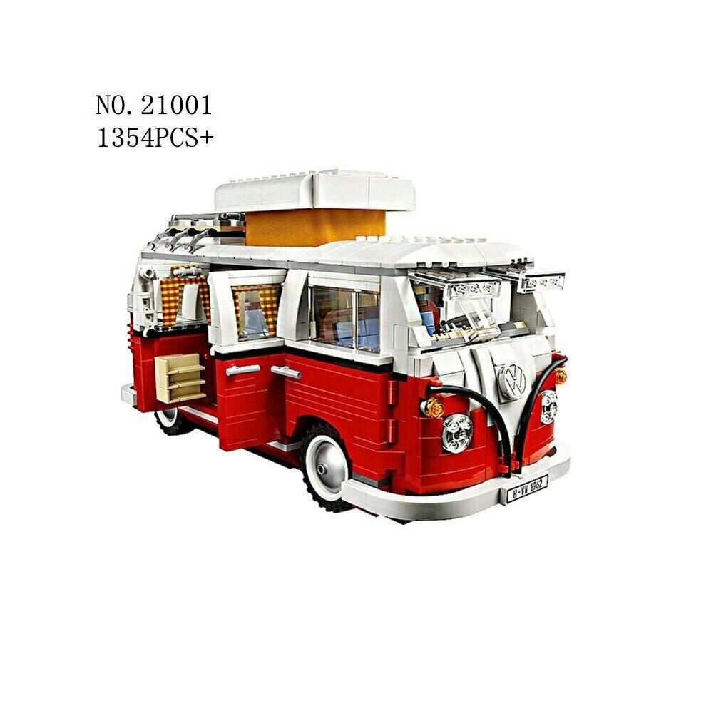 Modelo Volkswagen T1 Furgoneta Camper Serie Technic Bloques de Construcción de 1354 Piezas