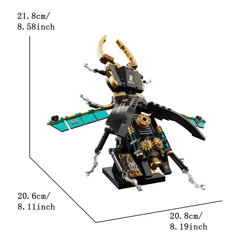 

MOC Steampunk Macaw Building Blocks Creative Crocodile/Goldfish/Bettle Animal Parrot Model Assembly Decoration Toys Bricks Gifts no box