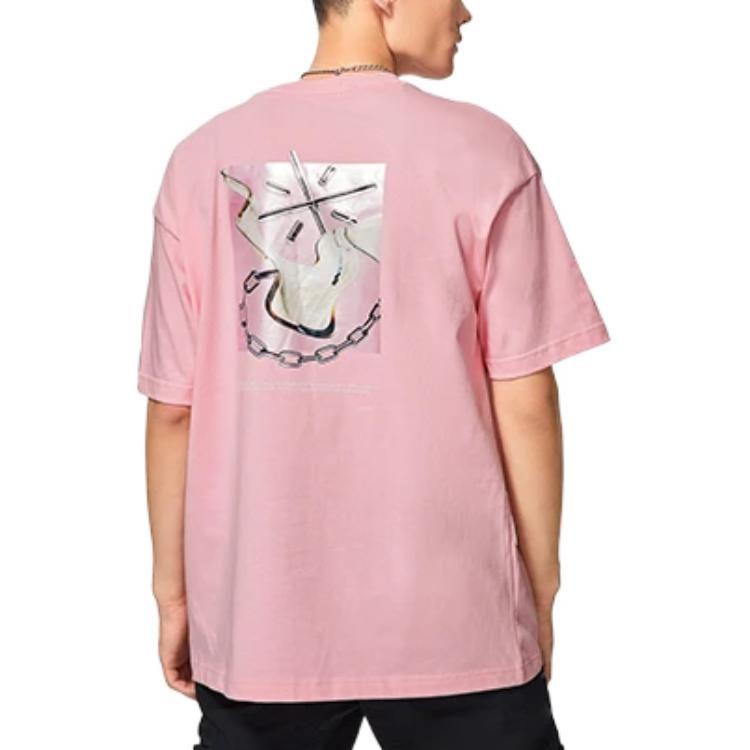 Li Ning X Glare, Wade Collection SS22 T Shirt Unisex Pink AHSS649-3