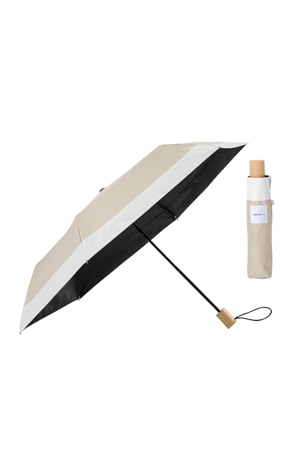 

Шелковисто-бежевый x Белый Солнцезащитный и Дождевой Полная УФ-защита 55 см Дождливый Супер [matti totti++] 10. Зонт от солнца, Складной, Тень, 100% защита, UPF50+, Женский, Спицы,