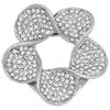 Brooch Pin Flower Twist Shape Sparkling Rhinestones Imitation Pearls Decor Scarf Buckle Sweaters Collars Hats Bags Coats Scarves Accessory